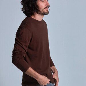 Men's Onno Long Sleeve Bamboo T-Shirt Espresso Brown